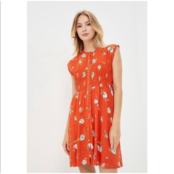 Free People Greatest Day Smocked Mini Dress XS - Picture 2 of 7